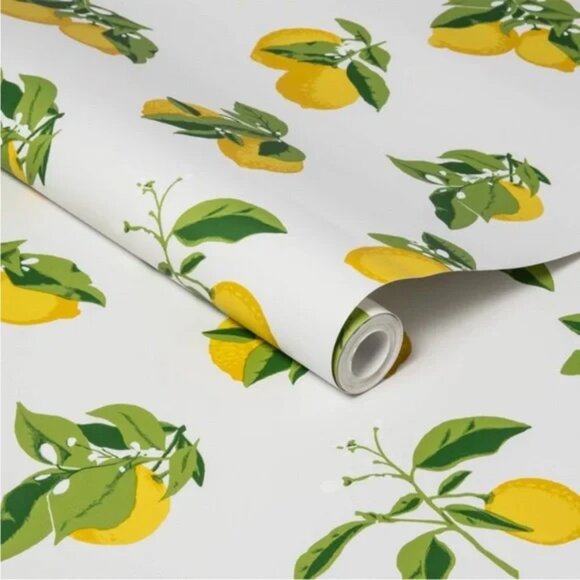 Wallpaper - Lemons 2 Rolls Removable Vinyl Peel Stick 27.5 Ft Wipeable Opalhouse - Picture 1 of 8